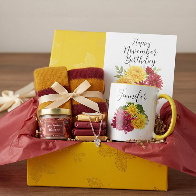 Birth month flower-November personalized mug (Creator Uploaded)