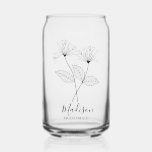 Birth Month Flowers June Honeysuckle Bridesmaid Can Glass<br><div class="desc">Celebrate your bridesmaids with our Modern Birth Month Flowers Floral Botanical Wildflowers Bridesmaid Gifts for her Can Glass – a unique blend of contemporary style and personalized charm. Adorned with birth flowers in a modern design, this versatile glass makes a thoughtful bridesmaid gift, wedding party favour, or birthday surprise for...</div>
