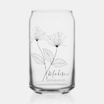 Birth Month Flowers June Honeysuckle Bridesmaid Can Glass<br><div class="desc">Celebrate your bridesmaids with our Modern Birth Month Flowers Floral Botanical Wildflowers Bridesmaid Gifts for her Can Glass – a unique blend of contemporary style and personalized charm. Adorned with birth flowers in a modern design, this versatile glass makes a thoughtful bridesmaid gift, wedding party favour, or birthday surprise for...</div>