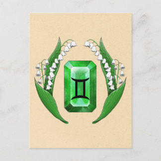 Birth Month May Gemini Postcard