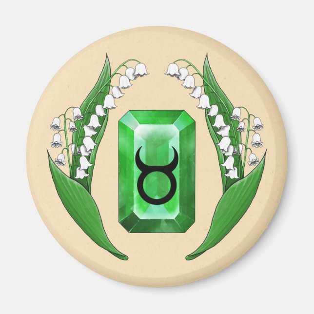 Birth Month May Taurus Magnet (Front)