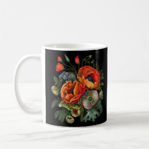 Birth Month Poppies Poppy Bouquet Flowers Lovers Coffee Mug