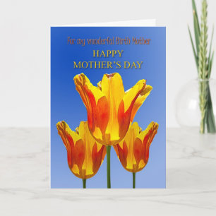 Birth mother's day card, tulips full of sun card