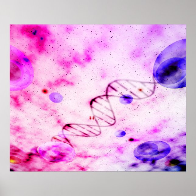 Birth of a DNA molecule Poster (Front)