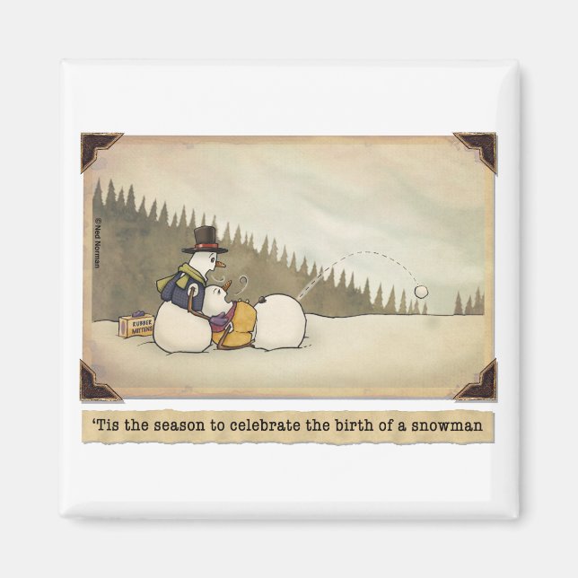 Birth of a Snowman Magnet (Front)