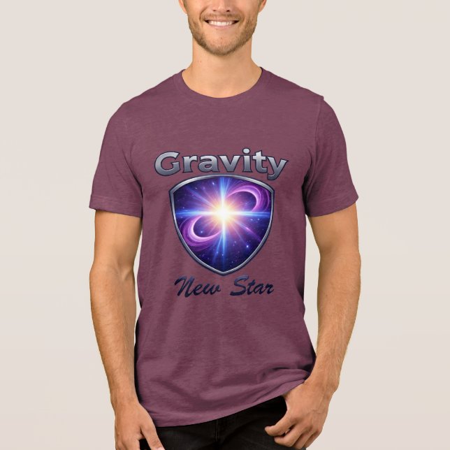 Birth of a Star – Cosmic Gravity Emblem T-Shirt Tri-Blend Shirt (Front)