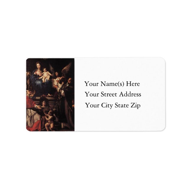 Birth of Christ Vintage Address Label (Front)