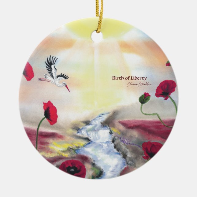 Birth of Liberty Ceramic Ornament (Front)