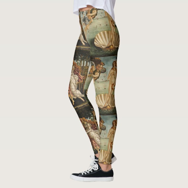 Birth of Venus by Sandro Botticelli Leggings (Left)
