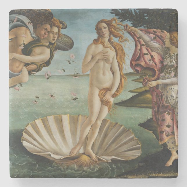 Birth of Venus by Sandro Botticelli Stone Coaster (Front)