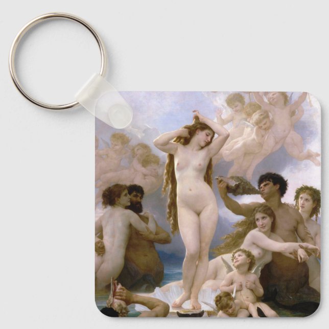 Birth of Venus by William-Adolphe Bouguereau Keychain (Front)