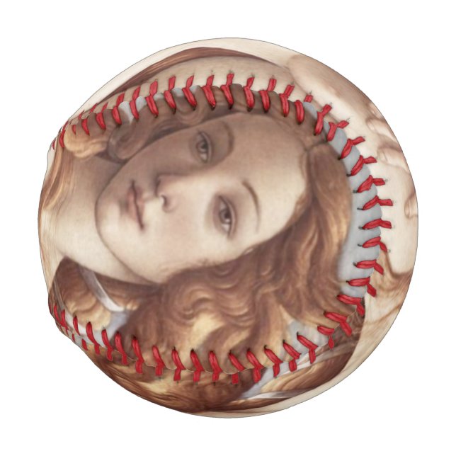 Birth of Venus close up by Sandro Botticelli Baseball (Back Left)