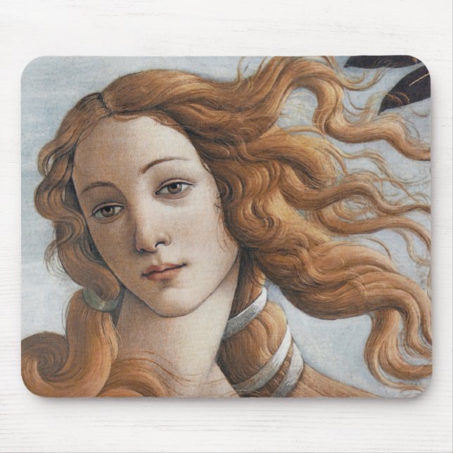 Birth of Venus close up head Mouse Pad (Front)