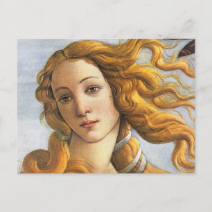 Birth of Venus detail, Botticelli Postcard
