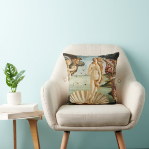 Birth of Venus Painting Throw Pillow