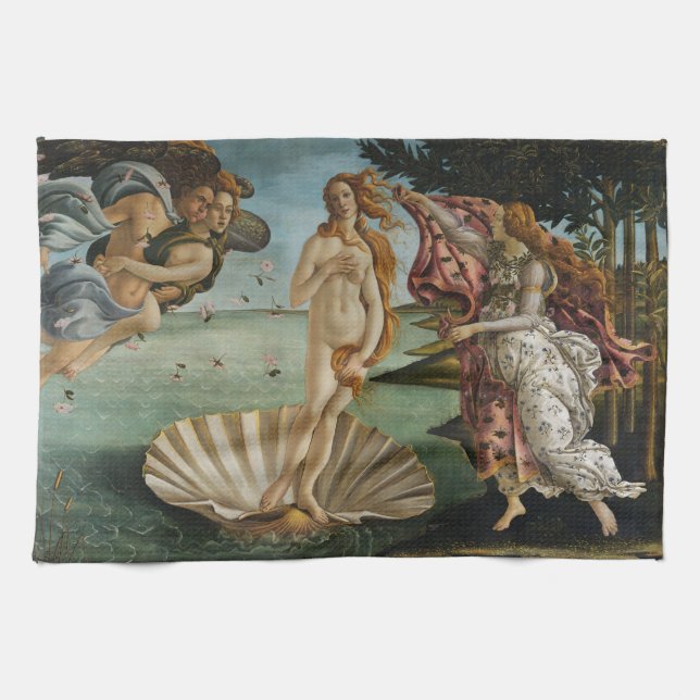 Birth of Venus - Sandro Botticelli Kitchen Towel (Horizontal)