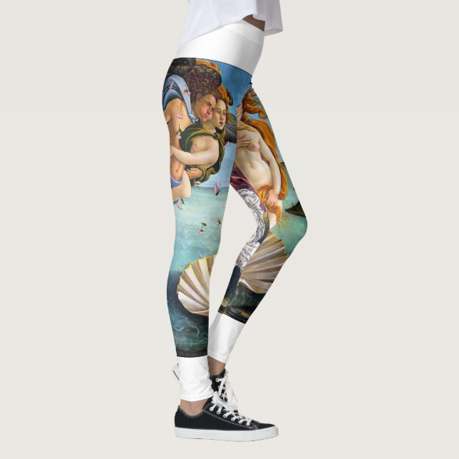 Birth Of Venus Sandro Botticelli Restored Version Leggings (Right)