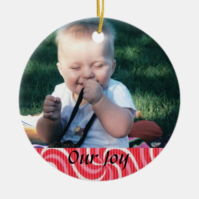 Birth or Adoption Keepsake Ceramic Ornament (Front)