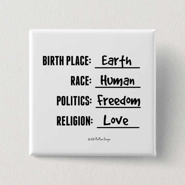 BIRTH PLACE EARTH BUTTON (Front)
