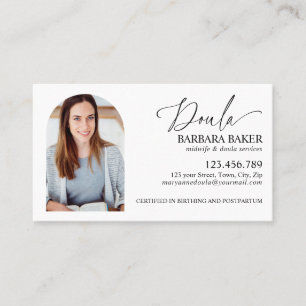 Birth & Postpartum Midwife Doula Photo Arch Business Card