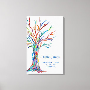 Birth Stats Nursery Canvas Print