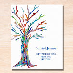 Birth Stats Nursery Tabletop Plaque with Easel<br><div class="desc">Birth Stats Nursery Tabletop Plaque with Easel.
This charming nursery plaque makes a great keepsake and gift for a newborn.
It is decorated with a rainbow coloured tree on a white background.
You can easily customize it.
Original Mosaic Tree © Michele Davies.</div>
