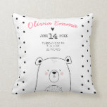 Birth stats Nursery Throw pillow Woodland Forest<br><div class="desc">A wonderful addition to your little one's nursery decor,  or a beuatiful gift for a shower. Personalize with your own information.</div>