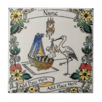 Birth Tile, Dutch Look, Personalize