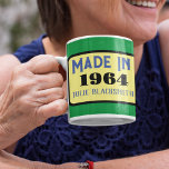 Birth year 1964 60th birthday sixty years old coffee mug<br><div class="desc">This makes a great gift for someones birthday,  and marks a milestone for them. Their year of birth is in a retro looking style and is a fun present for someone to help them celebrate. A beautiful personalized birth year mug.</div>