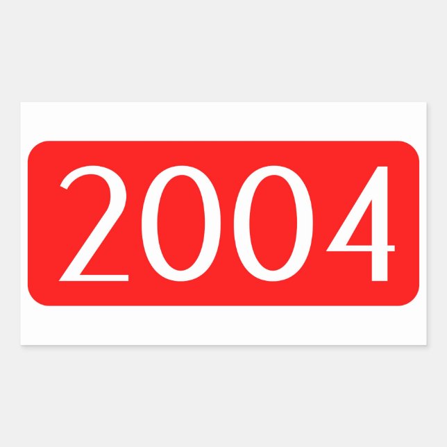 birth year 2004 text birthday number sticker (Front)