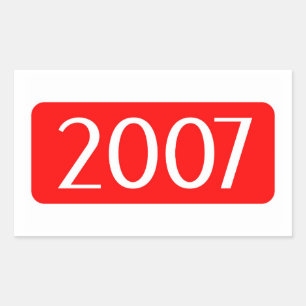 birth year 2007 text birthday number sticker
