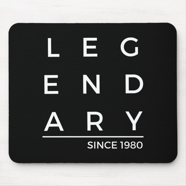 Birth Year Legendary Since 1980 Mouse Pad (Front)