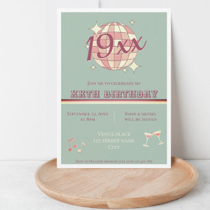 Birth year vintage birthday party Invitation