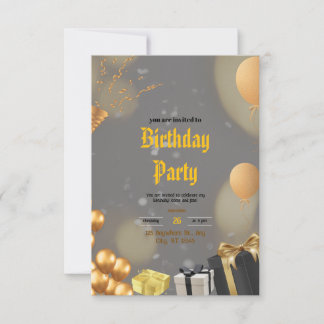 birthady party thank you card