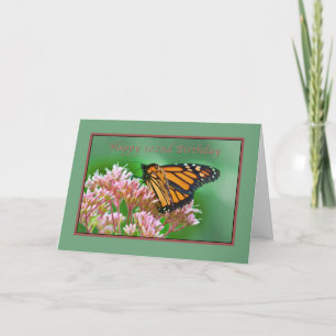 Birthday, 102nd, Monarch Butterfly Card