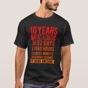 Birthday 10th  10 Years Boys Girls T-Shirt