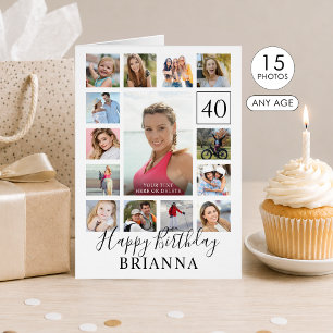 Birthday 15 Photo Any Age Custom Personalized