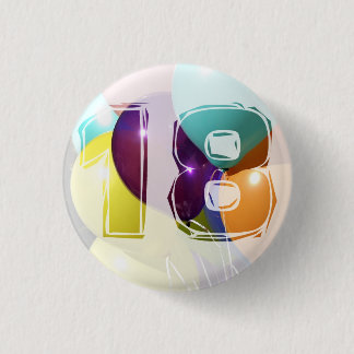 birthday 18 1 inch round button
