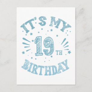 birthday 19 postcard