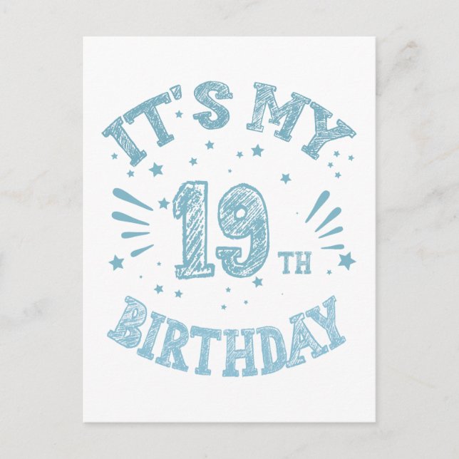 birthday 19 postcard (Front)