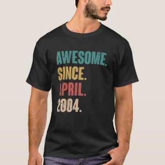 Birthday 19th Decoration April 19 Years Old Vintag T-Shirt