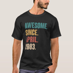 Birthday 20th Decoration April 20 Years Old Vintag T-Shirt