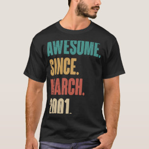 Birthday 22nd Decoration March 22 Years Old Vintag T-Shirt