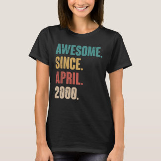 Birthday 23rd Decoration April 23 Years Old Vintag T-Shirt