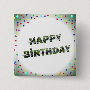 Birthday 2 Inch Square Button
