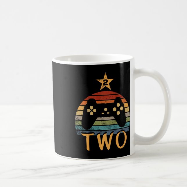 Birthday 2 Year Old Video Game Second 2nd Birthday Coffee Mug (Right)