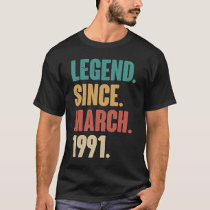 Birthday 32nd Decoration March 32 Years Old Vintag T-Shirt