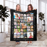 Birthday 33 Photo Collage Personalized Custom Fleece Blanket<br><div class="desc">Celebrate any age birthday with a commemorative keepsake photo memory blanket with this easy-to-upload photo collage template for 33 square pictures and fully editable text to personalize with your own in your choice of colours. The sample shows HAPPY BIRTHDAY, NAME, AGED TO PERFECTION and AWESOME SINCE Year in a suggested...</div>