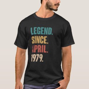 Birthday 44th Decoration April 44 Years Old Vintag T-Shirt