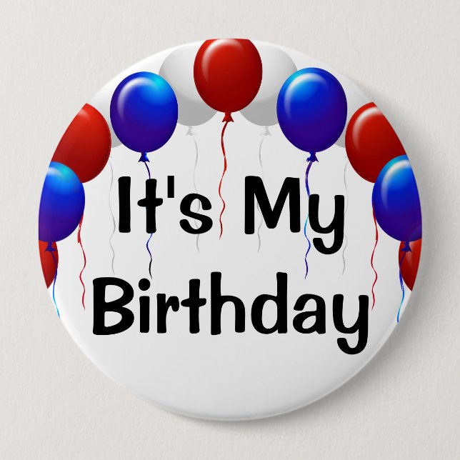 Birthday 4 Inch Round Button (Front)